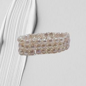 FRESHWATER PEARL VINTAGE CUFF BRACELET